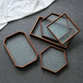 Deskspur Atrium Walnut & Glass Valet Tray — Deskspur Modern Desks & Workspace Accessories
