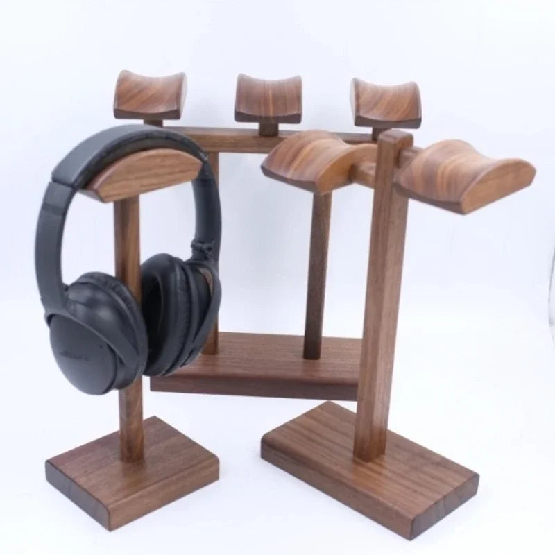 Deskspur Gallery Walnut Multi-Headset Stand — Deskspur Modern Desks & Workspace Accessories — view 2