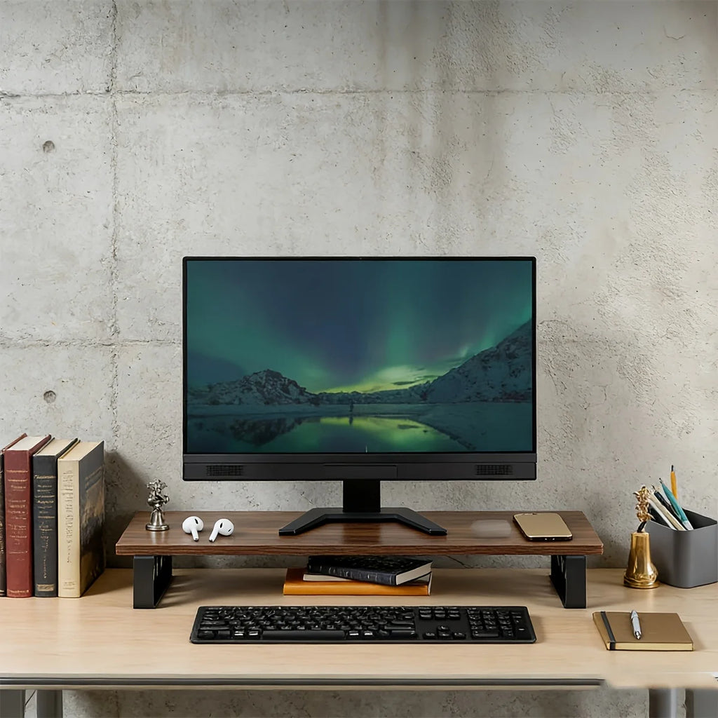 Deskspur Grove Steel-Frame Wood Monitor Riser — Deskspur Modern Desks & Workspace Accessories — view 3