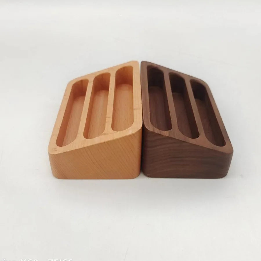 Deskspur Tier Walnut Business Card Stand — Deskspur Modern Desks & Workspace Accessories — view 2