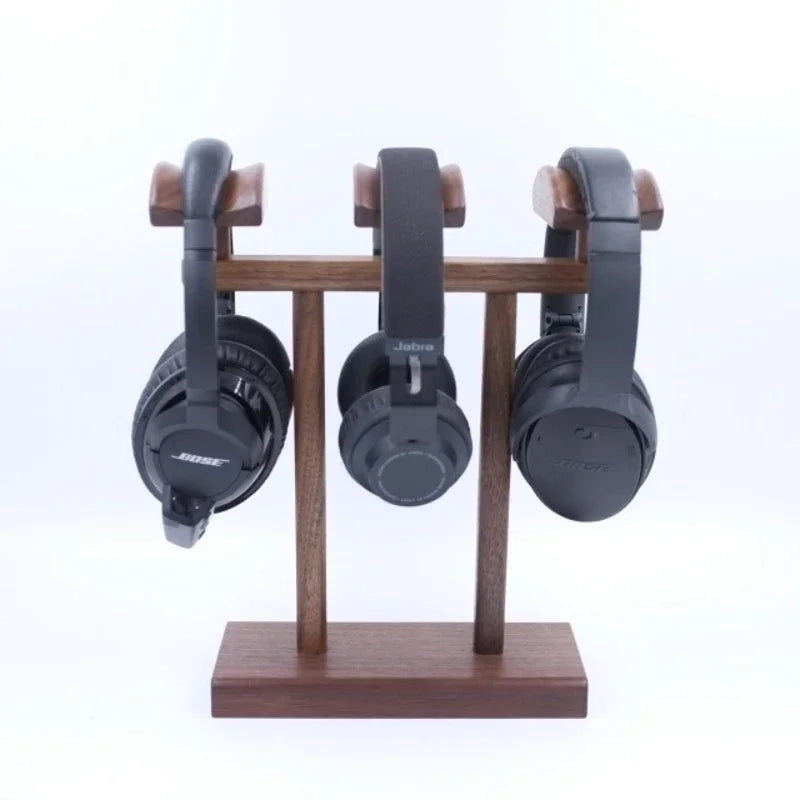 Deskspur Gallery Walnut Multi-Headset Stand — Deskspur Modern Desks & Workspace Accessories