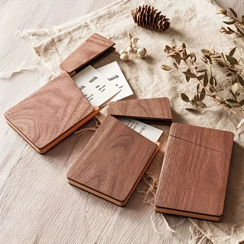 Deskspur Ledger Black Walnut Card Case — Deskspur Modern Desks & Workspace Accessories