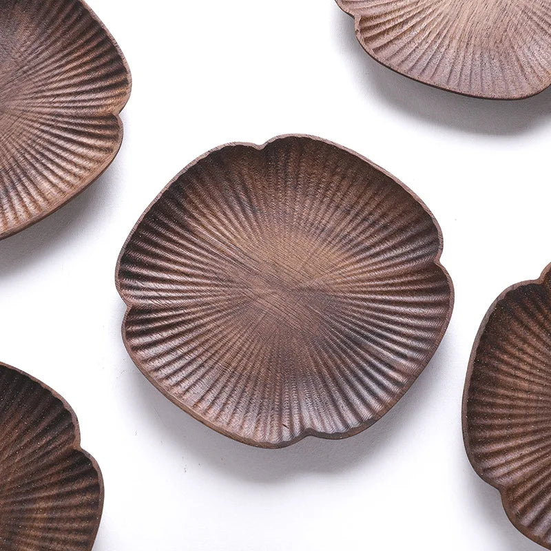 Deskspur Bloom Walnut Coasters — Deskspur Modern Desks & Workspace Accessories — view 3