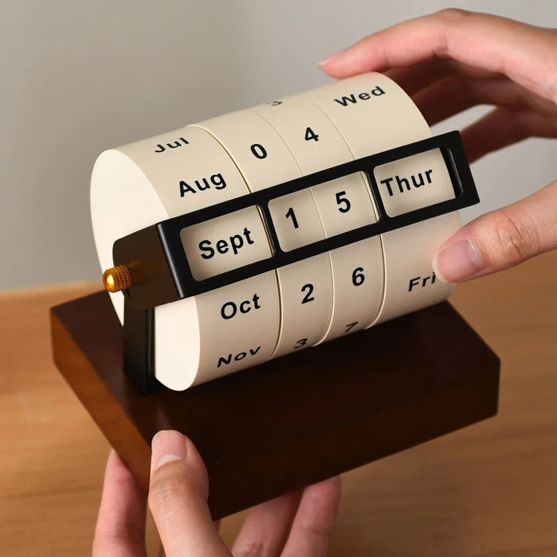 Deskspur Chronicle Walnut Perpetual Calendar — Deskspur Modern Desks & Workspace Accessories — view 3