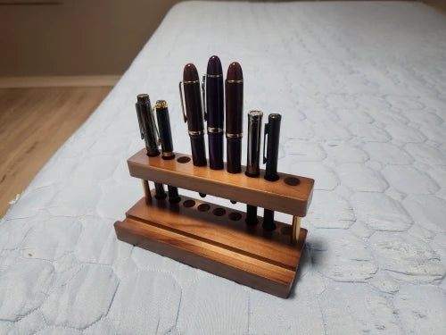 Deskspur Burrow Walnut Desk Organizer & Phone Stand — Deskspur Modern Desks & Workspace Accessories — view 4