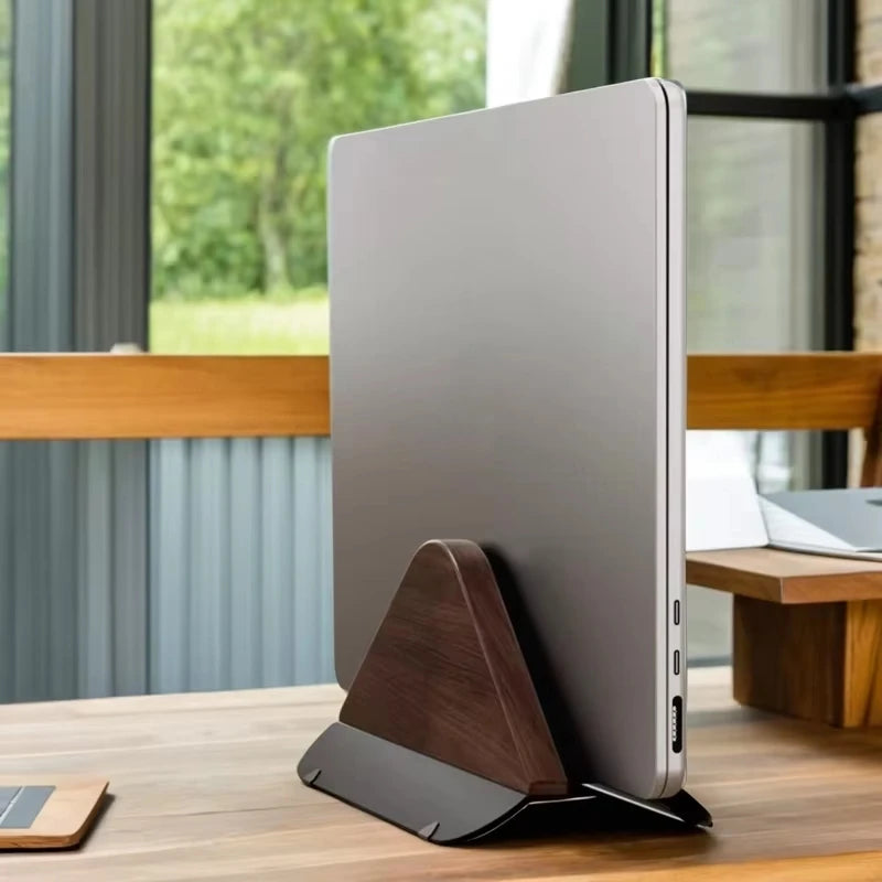 Deskspur Spire Wooden Vertical Laptop Dock — Deskspur Modern Desks & Workspace Accessories — view 2