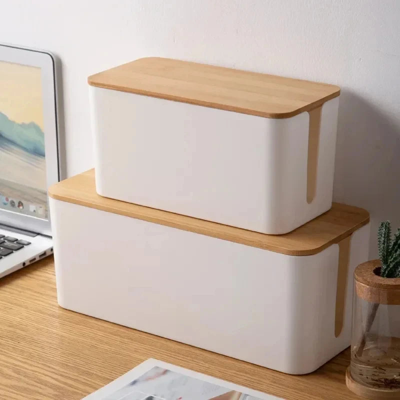 Deskspur Cove Wooden Cable Storage Case — Deskspur Modern Desks & Workspace Accessories — view 2