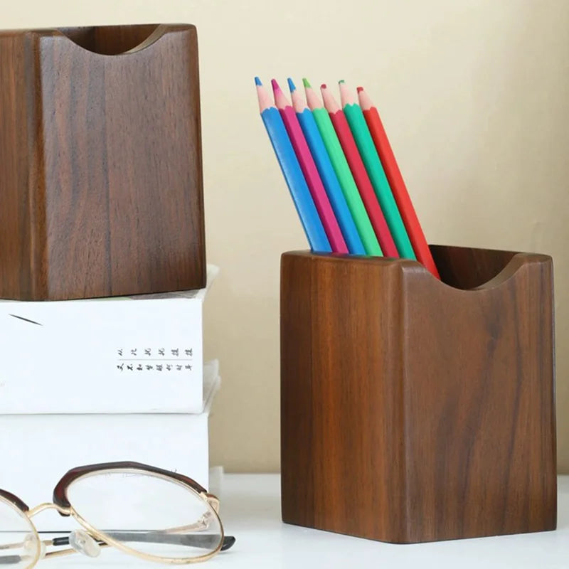 Deskspur Quill Natural Walnut Pen Tray — Deskspur Modern Desks & Workspace Accessories — view 3