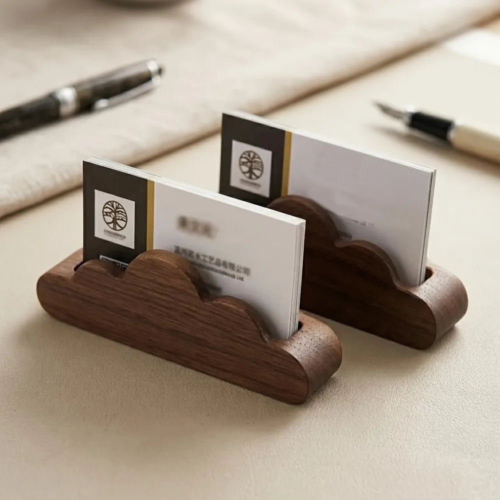Deskspur Cumulus Walnut Card Holder — Deskspur Modern Desks & Workspace Accessories