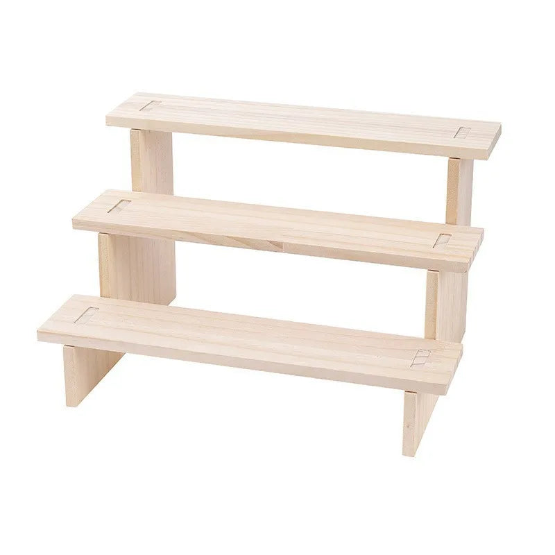 Deskspur Terrace Three-Tier Wooden Shelf — Deskspur Modern Desks & Workspace Accessories — view 4