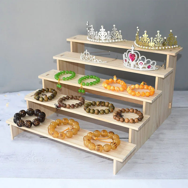 Deskspur Terrace Three-Tier Wooden Shelf — Deskspur Modern Desks & Workspace Accessories — view 2