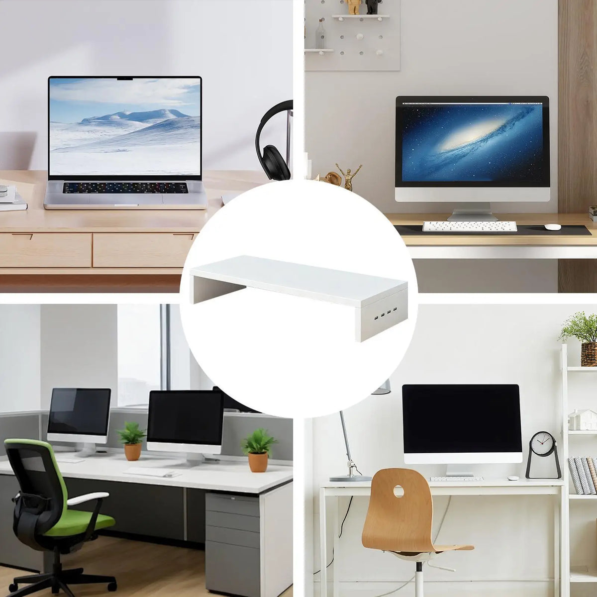Deskspur Harbor Powered Riser with USB Hub — Deskspur Modern Desks & Workspace Accessories — view 5