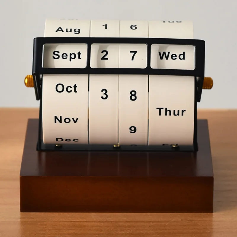 Deskspur Chronicle Walnut Perpetual Calendar — Deskspur Modern Desks & Workspace Accessories — view 2