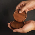 Deskspur Rim Walnut & Beech Coasters — Deskspur Modern Desks & Workspace Accessories