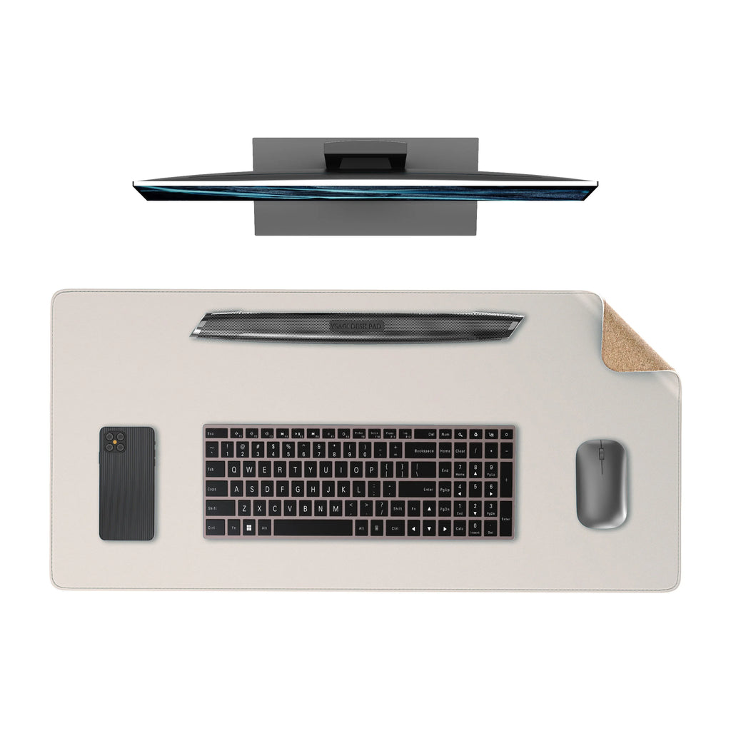 Deskspur Duo Two-Tone Leather Desk Mat — Deskspur Modern Desks & Workspace Accessories — view 3
