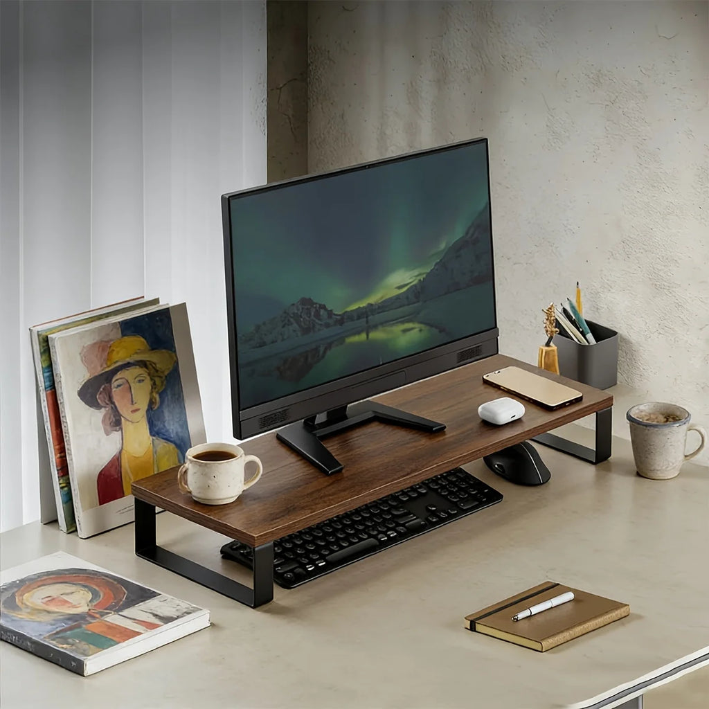 Deskspur Grove Steel-Frame Wood Monitor Riser — Deskspur Modern Desks & Workspace Accessories — view 5