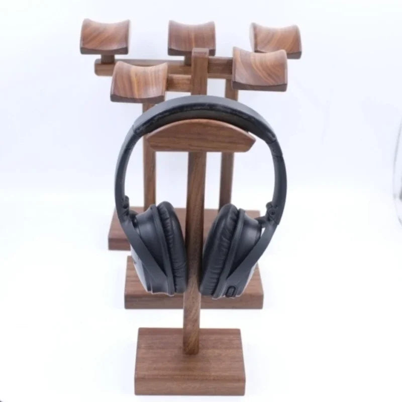 Deskspur Gallery Walnut Multi-Headset Stand — Deskspur Modern Desks & Workspace Accessories — view 3