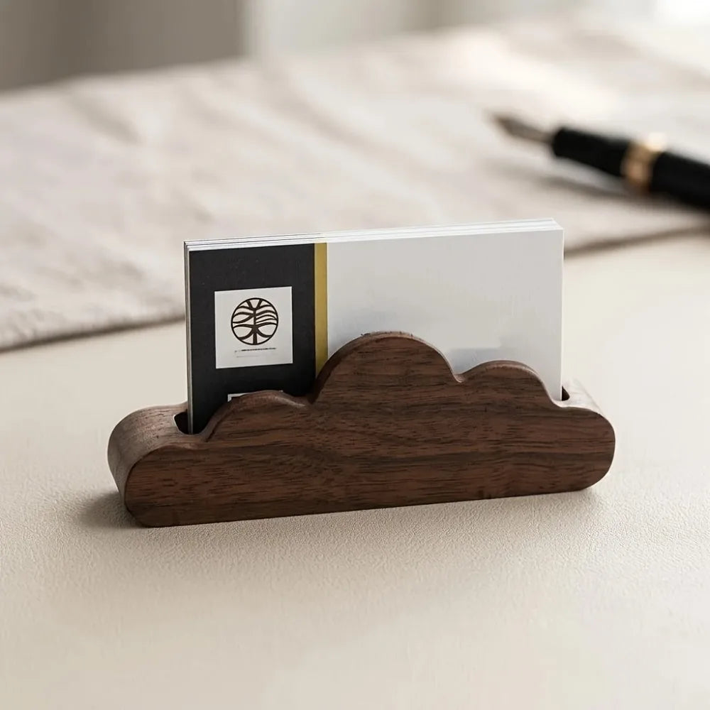 Deskspur Cumulus Walnut Card Holder — Deskspur Modern Desks & Workspace Accessories — view 2