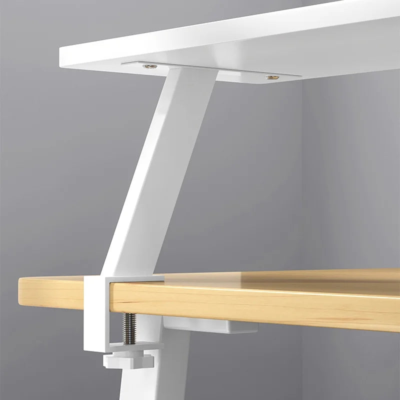 Deskspur Bastion Clamp-On Wooden Desk Shelf — Deskspur Modern Desks & Workspace Accessories — view 2
