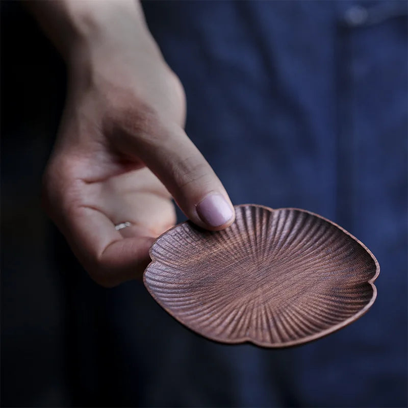 Deskspur Bloom Walnut Coasters — Deskspur Modern Desks & Workspace Accessories — view 2