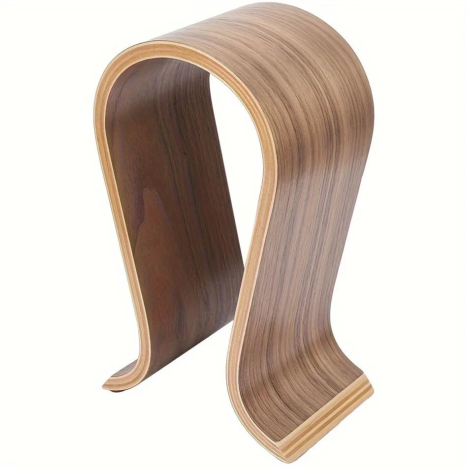 Deskspur Horizon Bent-Walnut Headphone Stand — Deskspur Modern Desks & Workspace Accessories — view 3
