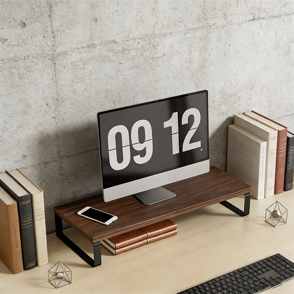Deskspur Grove Steel-Frame Wood Monitor Riser — Deskspur Modern Desks & Workspace Accessories