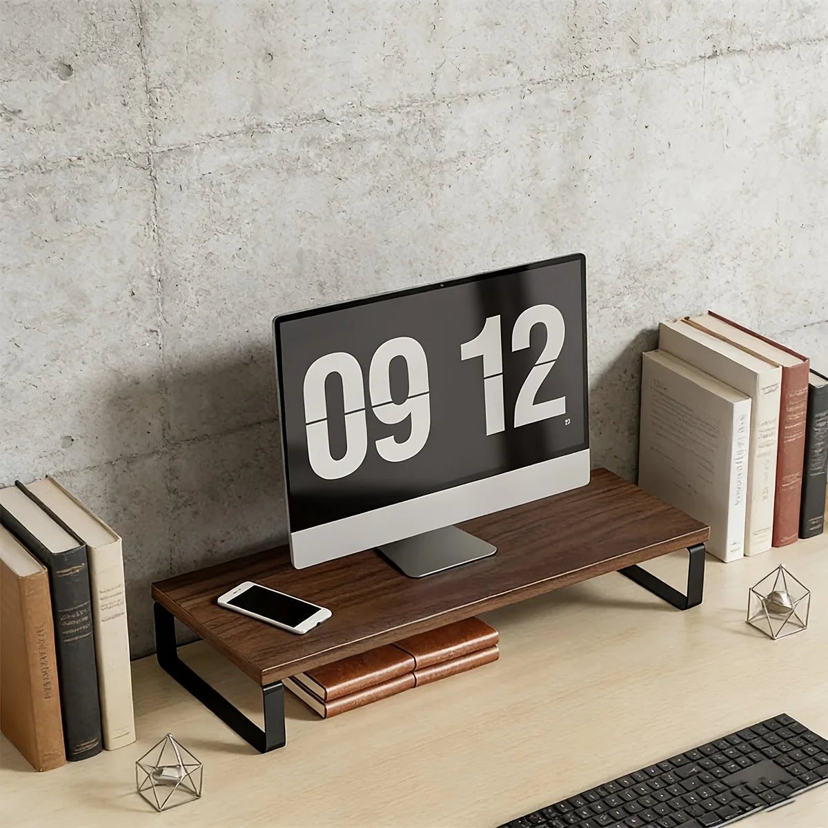 Deskspur Grove Steel-Frame Wood Monitor Riser — Deskspur Modern Desks & Workspace Accessories