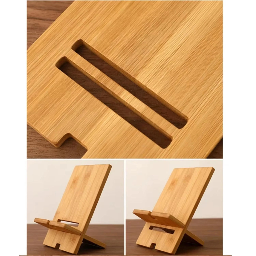 Deskspur Tilt Bamboo Phone Stand — Deskspur Modern Desks & Workspace Accessories — view 6