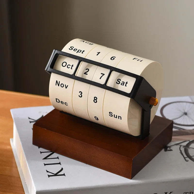 Deskspur Chronicle Walnut Perpetual Calendar — Deskspur Modern Desks & Workspace Accessories