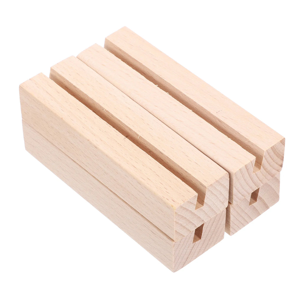Deskspur Slate Wooden Card & Photo Stands (Set of 4) — Deskspur Modern Desks & Workspace Accessories