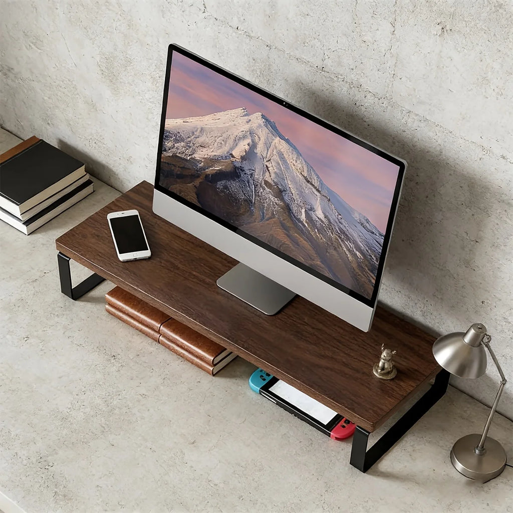 Deskspur Grove Steel-Frame Wood Monitor Riser — Deskspur Modern Desks & Workspace Accessories — view 4