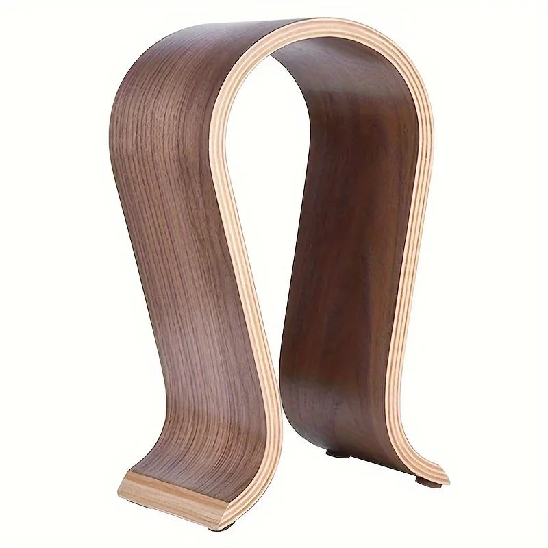 Deskspur Horizon Bent-Walnut Headphone Stand — Deskspur Modern Desks & Workspace Accessories — view 5