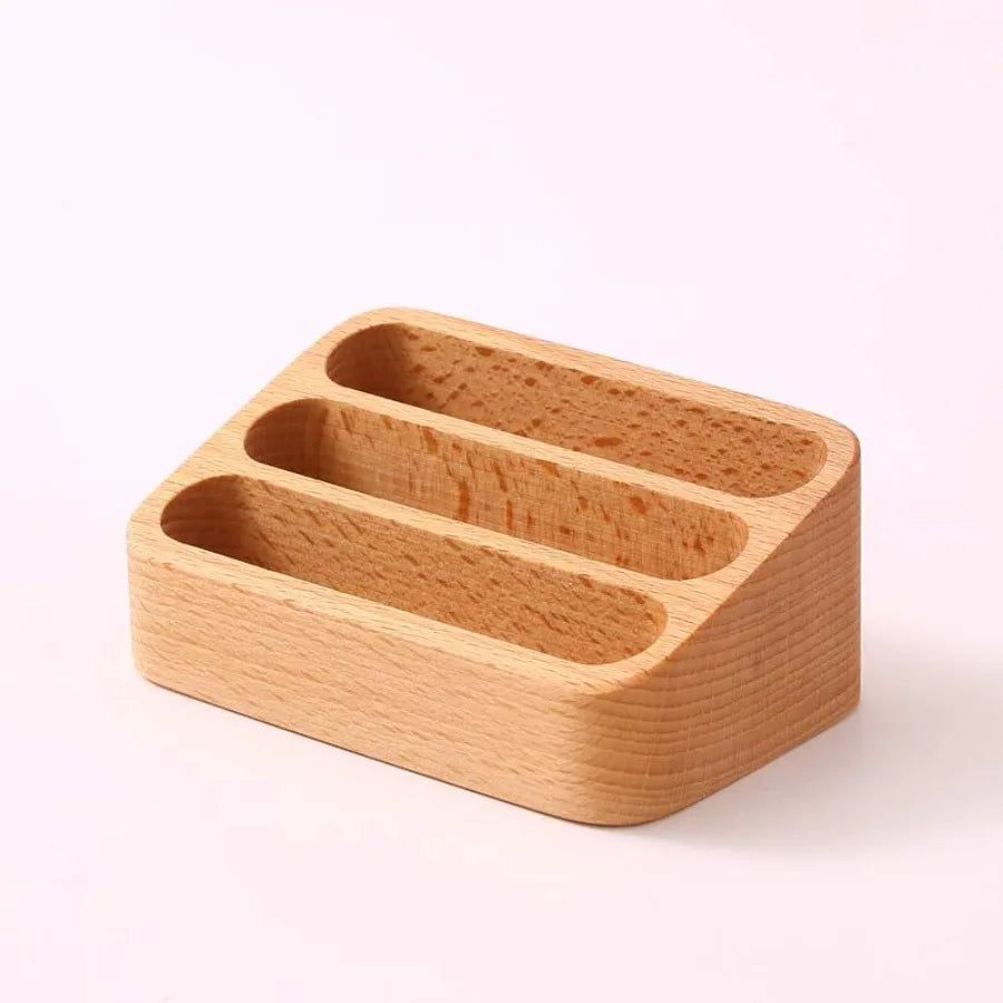 Deskspur Tier Walnut Business Card Stand — Deskspur Modern Desks & Workspace Accessories — view 6