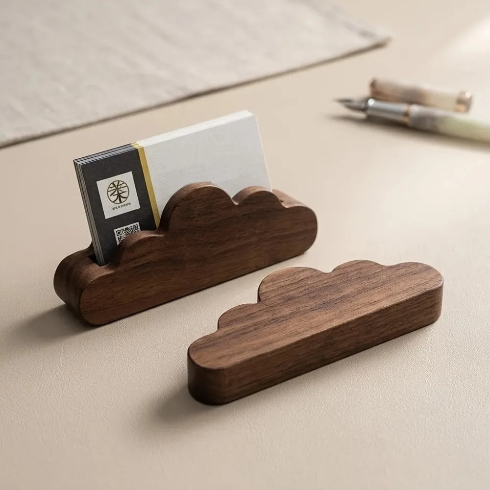 Deskspur Cumulus Walnut Card Holder — Deskspur Modern Desks & Workspace Accessories — view 3
