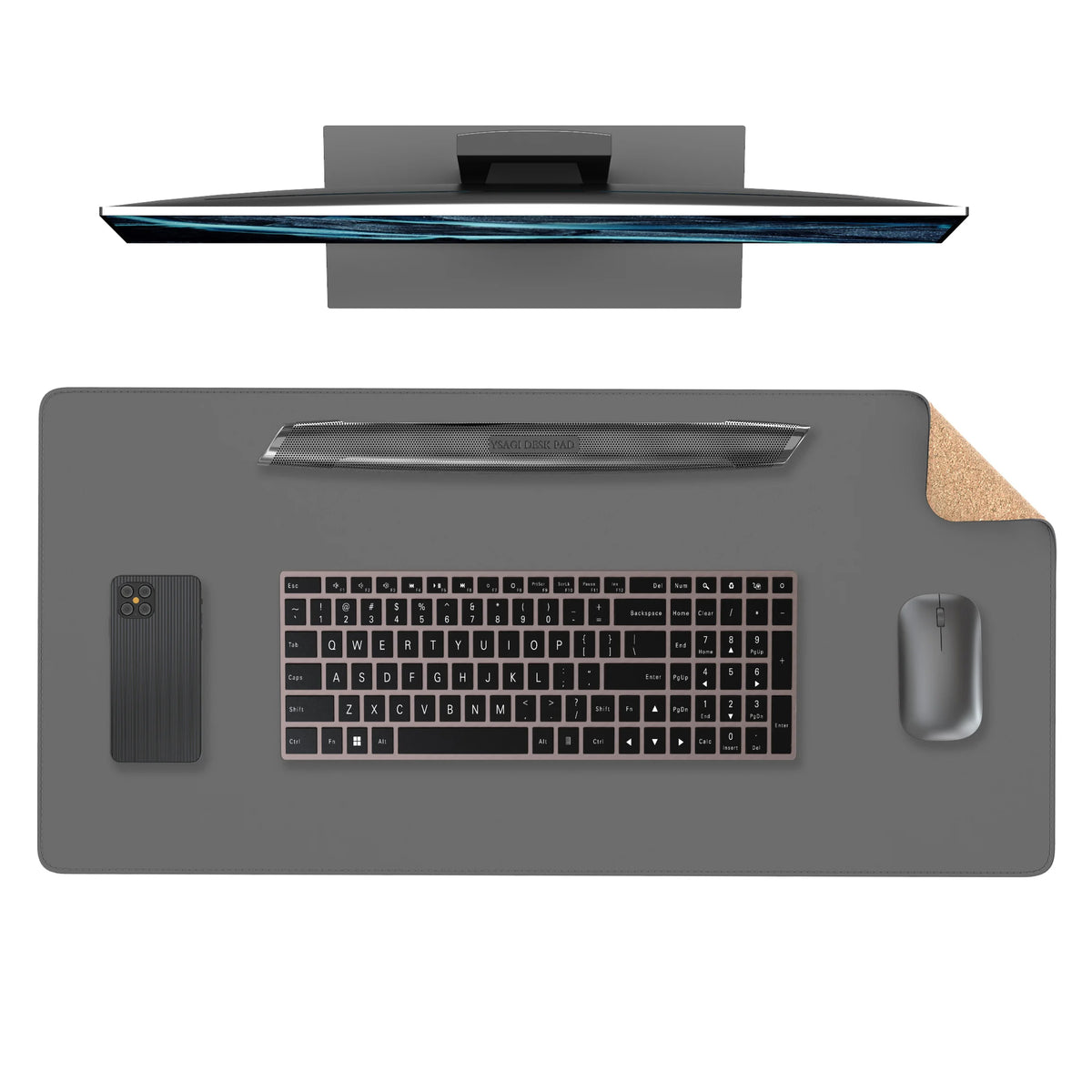Deskspur Duo Two-Tone Leather Desk Mat — Deskspur Modern Desks & Workspace Accessories — view 5
